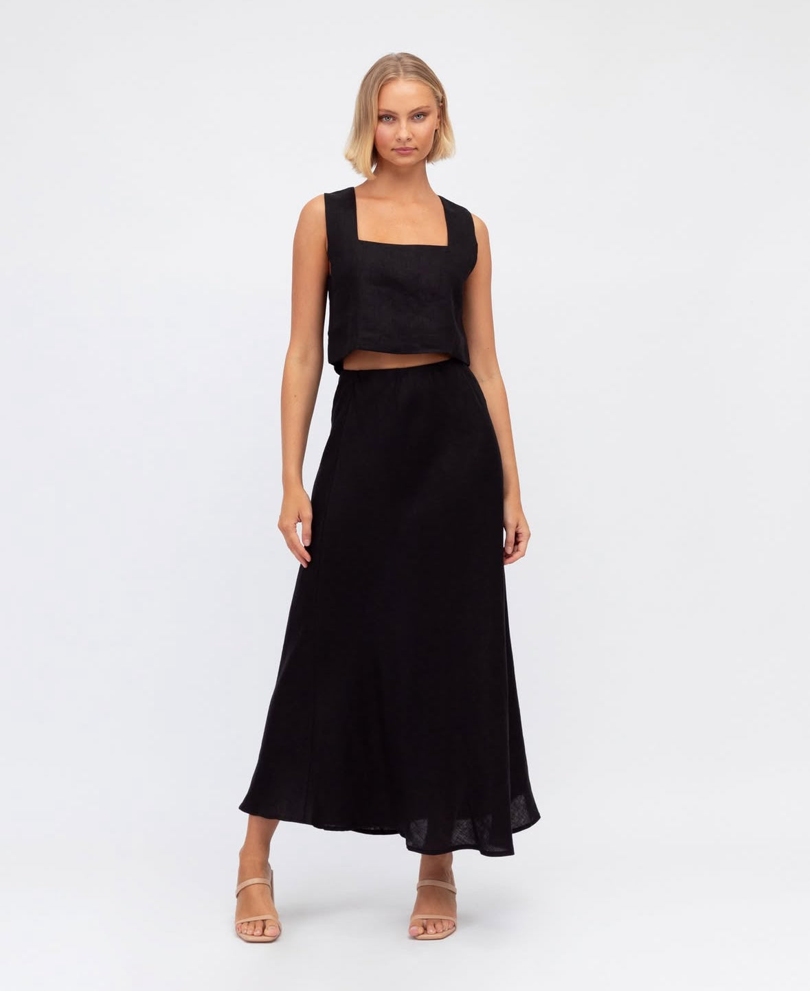 100% Linen Bias Skirt