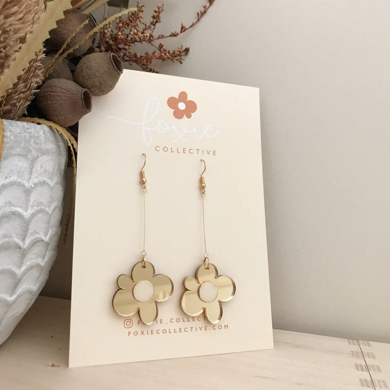 Earrings | Moon Flower Dangle