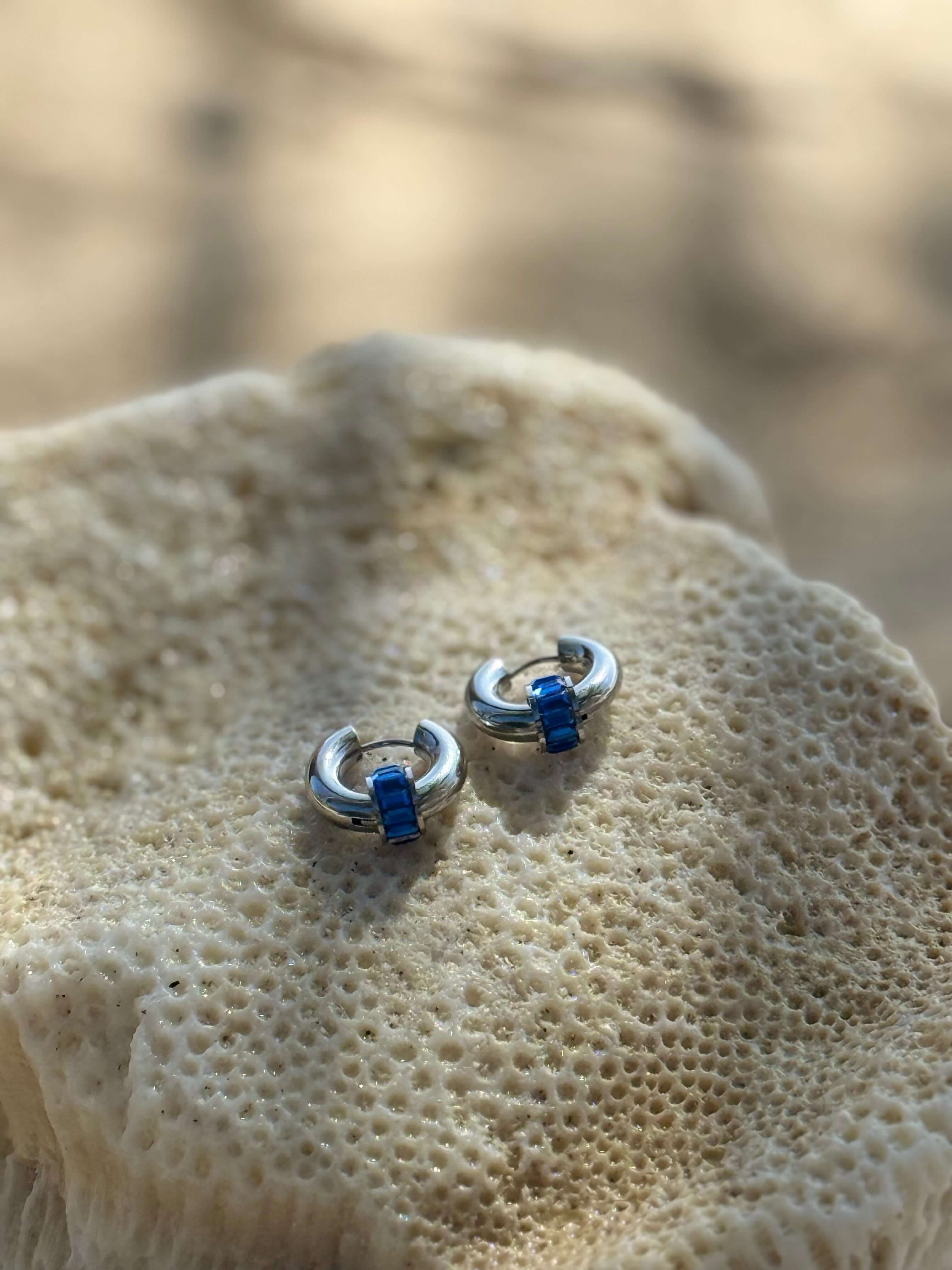 Moana Pūkākā Silver Huggies