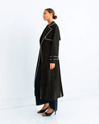 Contrast Piping Trench Coat