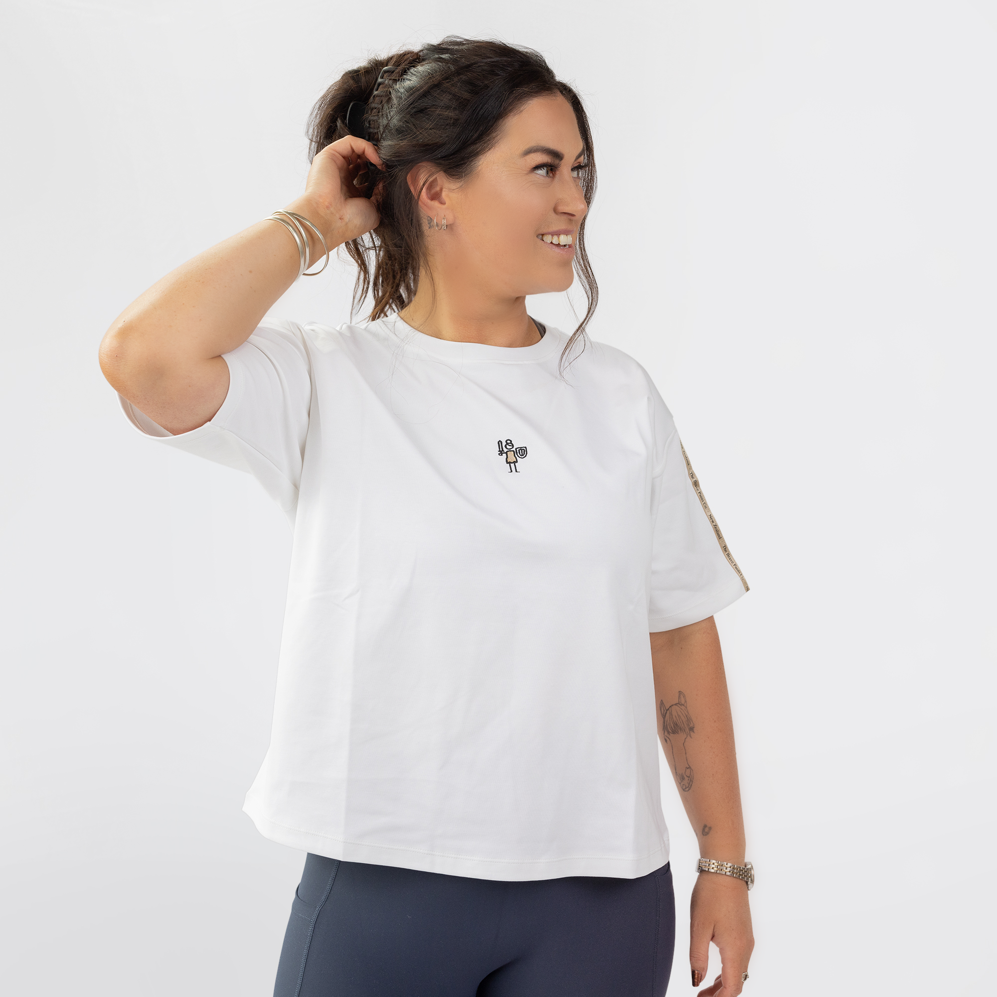 The Brave Pants Company | 100% Brushed Cotton Bombshell T-shirt White