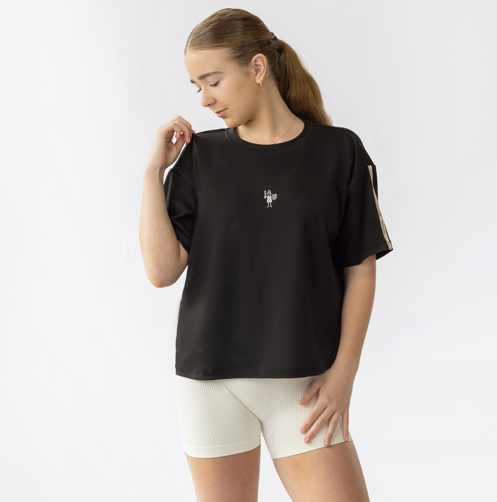 The Brave Pants Company | 100% Brushed Cotton Bombshell T-shirt - Black