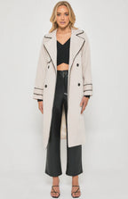 Contrast Longline Trench Coat